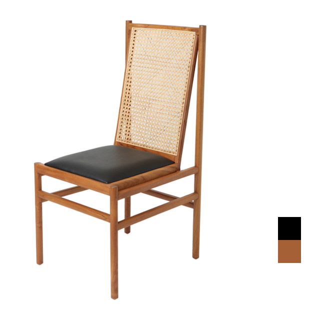 [CEN-066] 원목 장미 라탄 의자