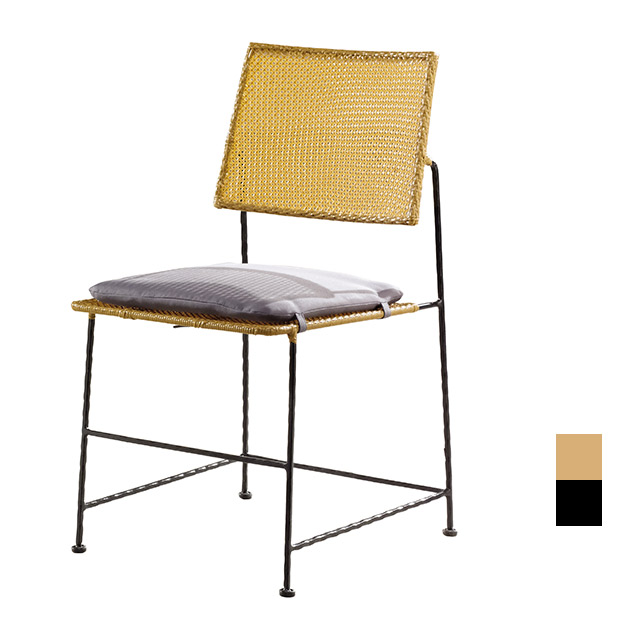 [CEN-051] 원목 라탄 카페 의자